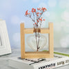 Glass and Wood Vase Planter