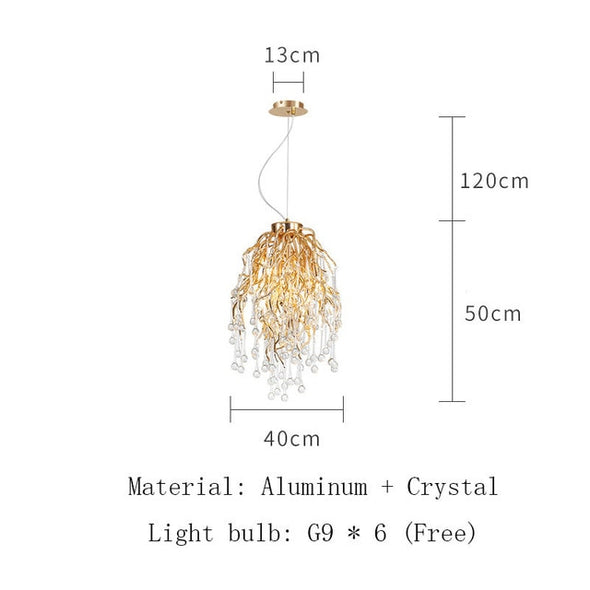 Nordic Luxury Crystal LED Chandelier