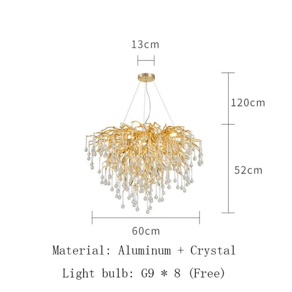 Nordic Luxury Crystal LED Chandelier