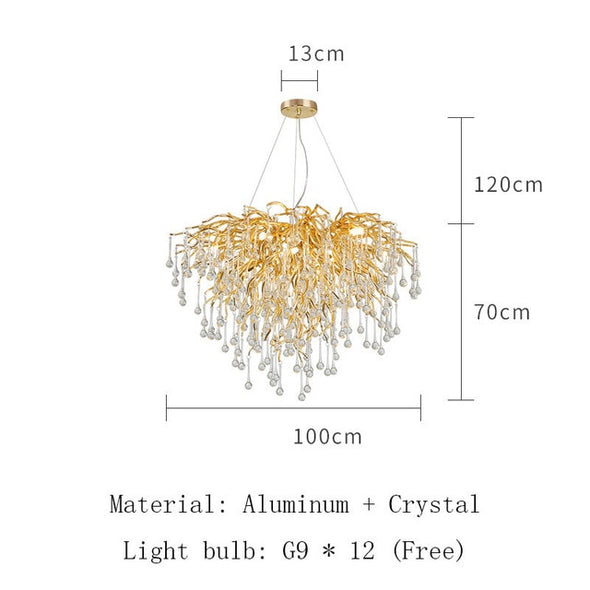 Nordic Luxury Crystal LED Chandelier