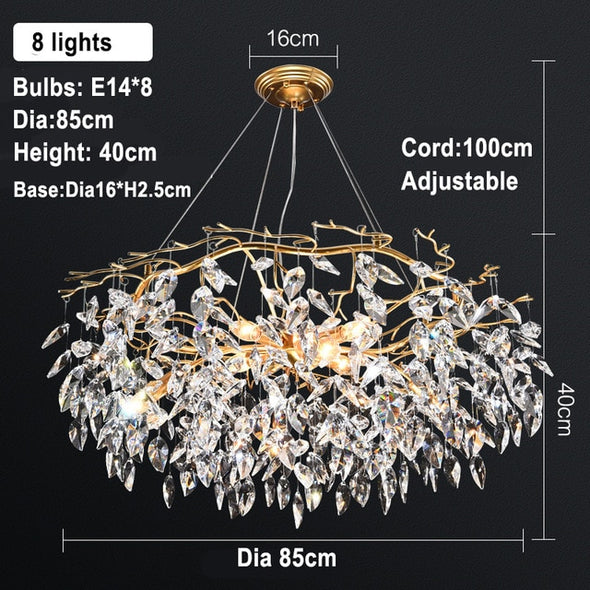 Nordic Luxury Crystal LED Chandelier