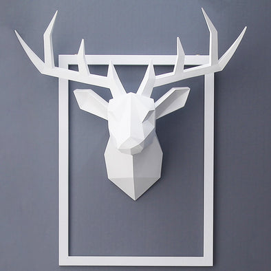 3D,Deer Head,Statue,Room Wall Decor