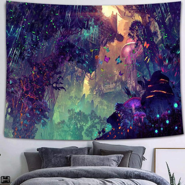 Trippy Colorful Butterfly Wall Hanging