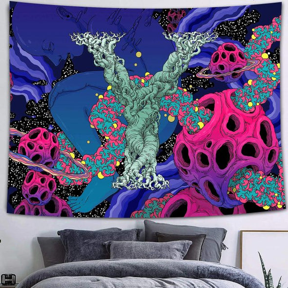 Trippy Colorful Butterfly Wall Hanging