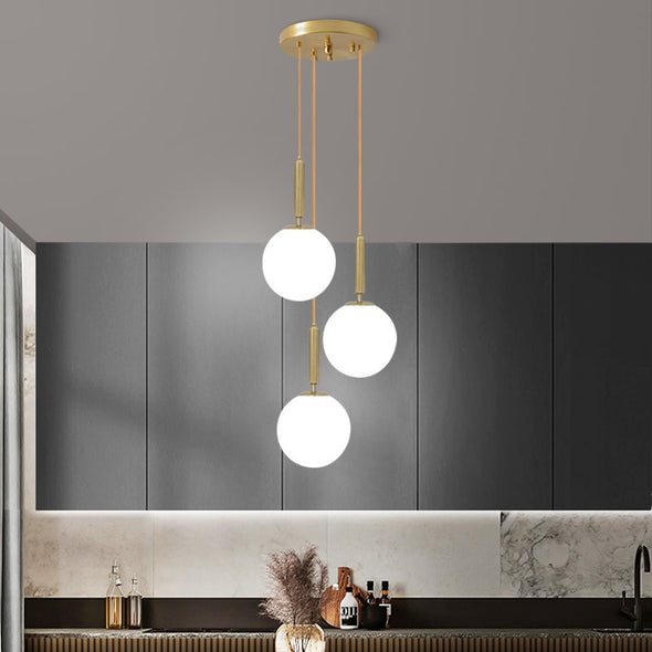 Modern LED Glass Ball Chandelier