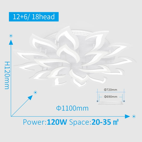 Flower led ceiling chandelier