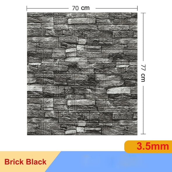 5/10pcs 3D Wall Sticker Brick Pattern