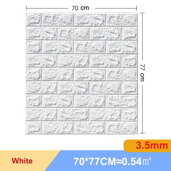 5/10pcs 3D Wall Sticker Brick Pattern