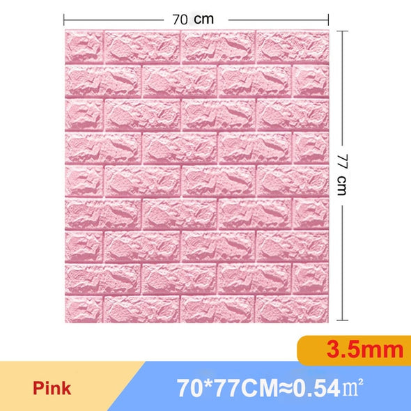 5/10pcs 3D Wall Sticker Brick Pattern