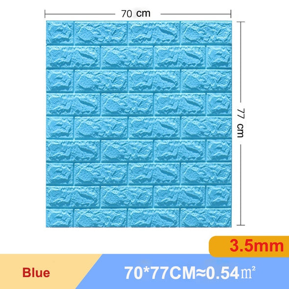 5/10pcs 3D Wall Sticker Brick Pattern