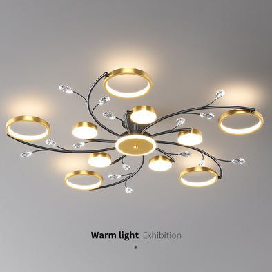 Modern LED Chandelier Gold Lighting