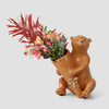 Resin Bear Statues And Sculptures Dried Flowers Vasse